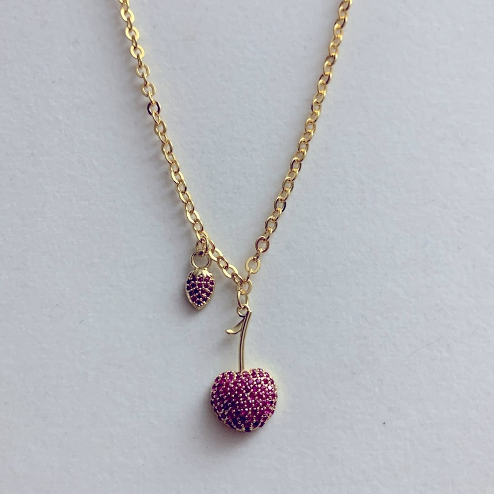 Cherry and Strawberry Necklace